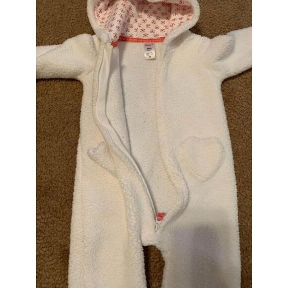 Carter’s Girls 9m White Bodysuit Coat - Picture 5 of 6